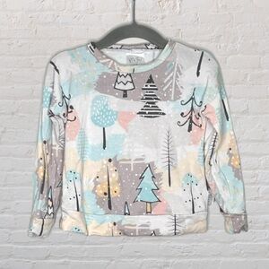 Vi & Jax Pastel Winter Scene Bamboo Long-Sleeve